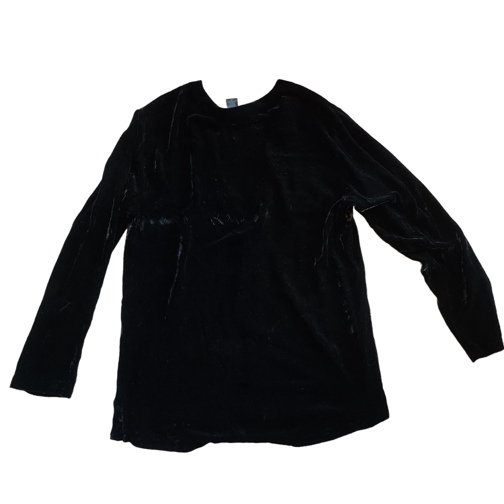 Eileen Fisher Womens Velvet One Button Cardigan Black Size Medium A37 - Picture 7 of 7